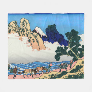 Katsushika Hokusai - Rug Fuji, Minobu Fleece Deken