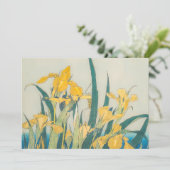 Katsushika Hokusai - Sprinkhaan en Iris Kaart (Staand voorkant)