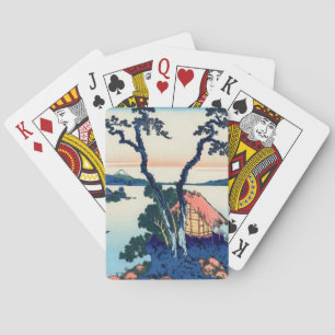 Katsushika Hokusai - Suwa-meer in de provincie Shi Pokerkaarten