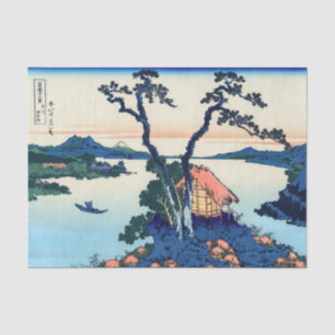 Katsushika Hokusai - Suwa-meer in de provincie Shi Tissuepapier