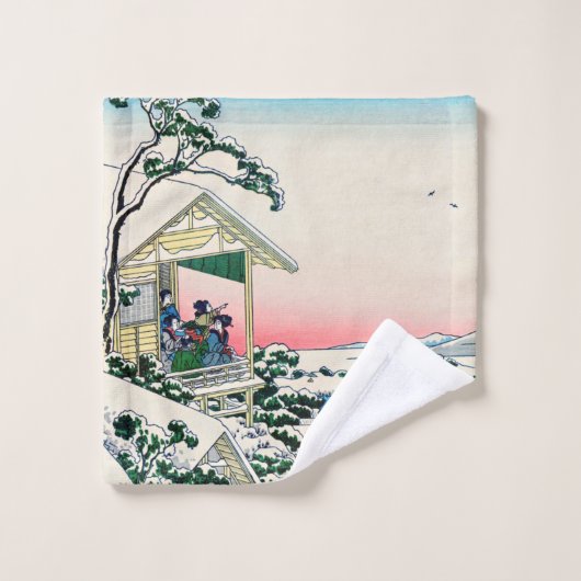 Katsushika Hokusai - Tea house te Koishikawa Bad Handdoek (Wasdoekje)