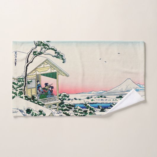 Katsushika Hokusai - Tea house te Koishikawa Bad Handdoek (Handdoek)