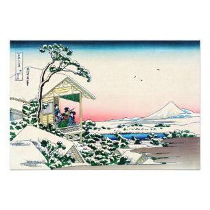Katsushika Hokusai - Tea house te Koishikawa Foto Afdruk