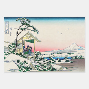 Katsushika Hokusai - Tea house te Koishikawa Inpakpapier Vel