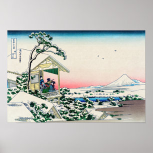 Katsushika Hokusai - Tea house te Koishikawa Poster