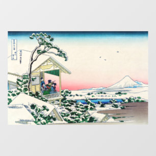 Katsushika Hokusai - Tea house te Koishikawa Raamsticker