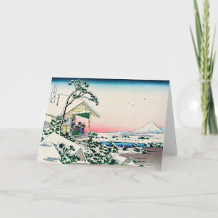 Katsushika Hokusai - Theehuis bij Koishikawa Kaart