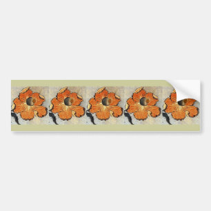 Katsushika Hokusai Ukiyo-e Woodcut Print - Poppies Bumpersticker