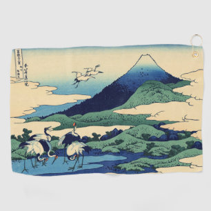 Katsushika Hokusai - Umegawa in de provincie Sagam Golfhanddoek