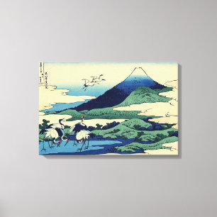 Katsushika Hokusai - Umegawa in Sagami provincie Canvas Afdruk