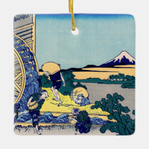 Katsushika Hokusai - Watermill te Onden Keramisch Ornament