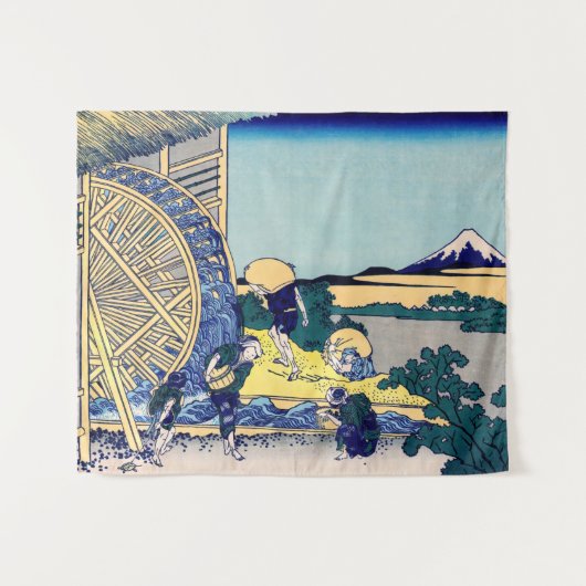 Katsushika Hokusai - Watermill te Onden Wandkleed (Voorkant (horizontaal))