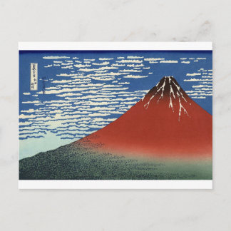 Katsushika Hokusai's Red Fuji Briefkaart