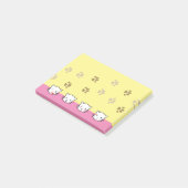 Katte-emoji-kunst 2 post-it® notes (Schuin)