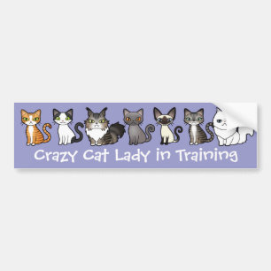 Kattebel in Opleiding (ontwerp je eigen kat) Bumpersticker