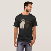 Kattebezitster met een Siamees kattenras T-shirt (Voorkant volledig)