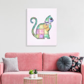kattedoek canvas afdruk (Insitu (Woonkamer))
