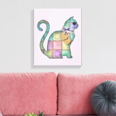 kattedoek canvas afdruk (Insitu (Woonkamer))