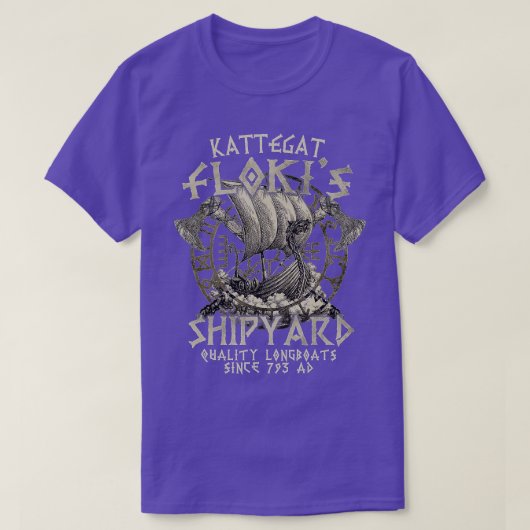 Kattegat Flokis scheepswerven van kwaliteit Longbo T-shirt (Design voorkant)