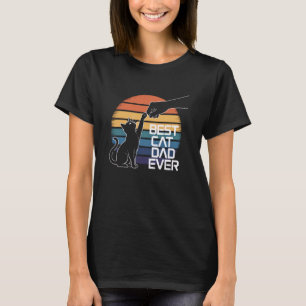 Kattegrappig vintage retro papa vuist beste kat D T-shirt