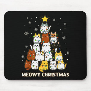 Kattekerstboom Merry Catmas Kattenliefhebber Voor Muismat