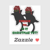 kattekerstmis , is het al kerstmis ? sticker (Vel)