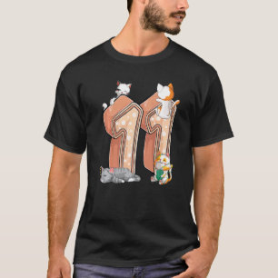 Katten 11e verjaardagsfeestje Elf 11 jaar oude kat T-shirt