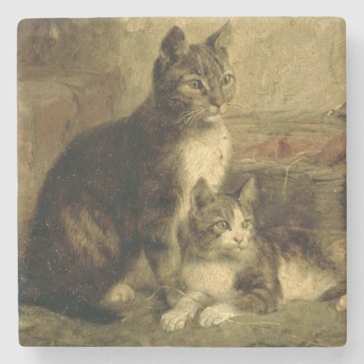 Katten, 1883 stenen onderzetter (Voorkant)