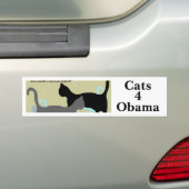 Katten 4 Obama bumpersticker (Op auto)