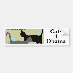 Katten 4 Obama bumpersticker