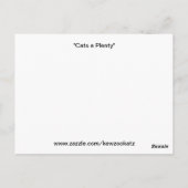 Katten a Plenty briefkaarten (Achterkant)