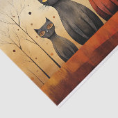 Katten alert, at-attentie, AI gegenereerd, Tissuepapier (Detail)