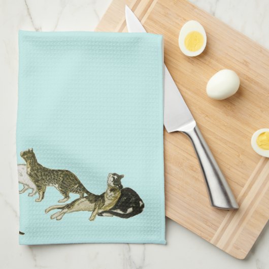 Katten, Alexandre Steinlen Theedoek (Quarter Fold)