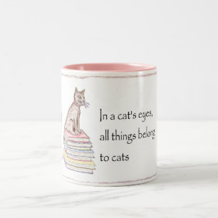 Katten - Alles hoort thuis Tweekleurige Koffiemok