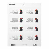 Katten als Warrior Samurai - Kies achtergrondkleur Etiket (Full Sheet)