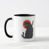 Katten als Warrior Samurai - Kies achtergrondkleur Mok (Links)