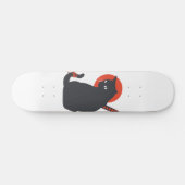 Katten als Warrior Samurai - Kies achtergrondkleur Skateboard (Horizontaal)