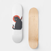Katten als Warrior Samurai - Kies achtergrondkleur Skateboard (Voorkant)
