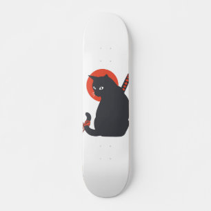 Katten als Warrior Samurai - Kies achtergrondkleur Skateboard