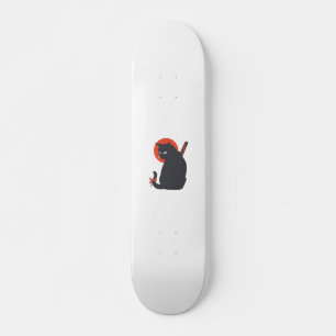 Katten als Warrior Samurai - Kies achtergrondkleur Skateboard