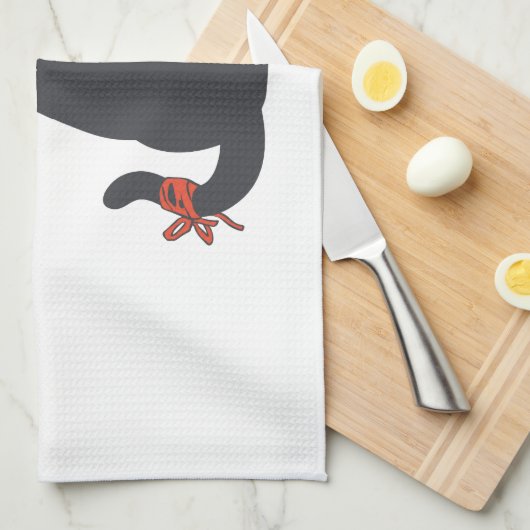 Katten als Warrior Samurai - Kies achtergrondkleur Theedoek (Quarter Fold)