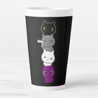 Katten Asexual Pride Cute Ace-vlag Dierschapsdekse Latte Mok