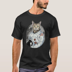 Katten Astronaut Ruimte Kosmische Kitten Maan T-shirt