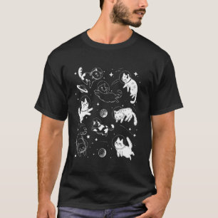Katten Astronauten Grappige Kitten Ruimte Melkweg T-shirt