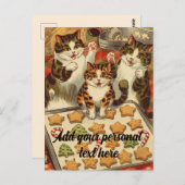 katten bakken kerst briefkaart (Voorkant / Achterkant)