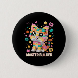 Katten Baksteen Bouwblokken Master Bouwer Kattenli Ronde Button 5,7 Cm
