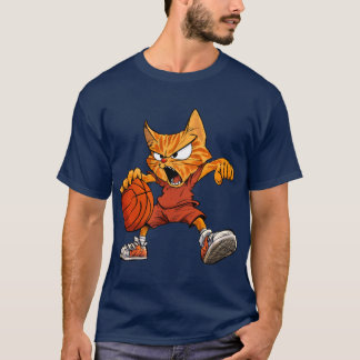 Katten basketbalspeler / basketbalkat T-shirt