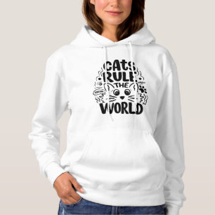 Katten bepalen de wereld hoodie