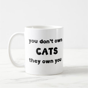 Katten bezitten niet koffiemok