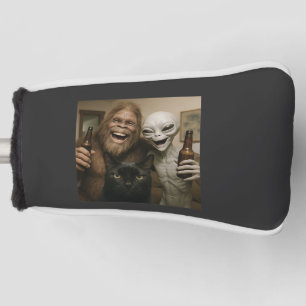 Katten Bigfoot Alien Selfie BFF Grappige Foto Met Golfheadcover